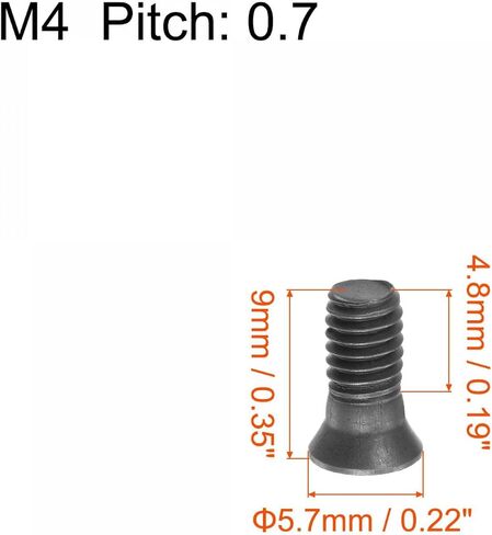 Uxcell M4 x 9mm Torx Head Set Set Set Set ، 0.7 Pitch Carbon Steel Socket ، 2pcs in Saudi Arabia
