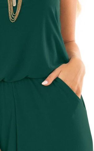 INFITTY Women's Summer Sleeveless Spaghetti Strap Sexy Jumpsuit Rompers Wide Leg Pants Suit in Kuwait