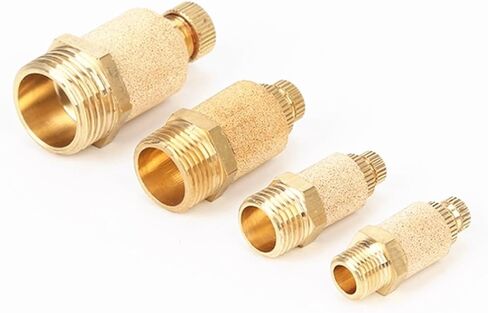 وحدة تحكم سرعة تدفق مرشح كاتم الصوت الهوائية من البرونز الملبد 1/8 "1/4" 3/8 "1/2" 3/4 "كاتم الصوت الموصل النحاسي (1/8") in Saudi Arabia