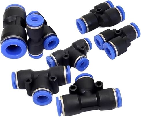 100pcs pe pu pg py pw connectors pneumatic fitting Quick Connect Tee 3way 3way plity tube mochector 4 6 8 10 12mm (14mm (100pcs) ، PEG) in Saudi Arabia