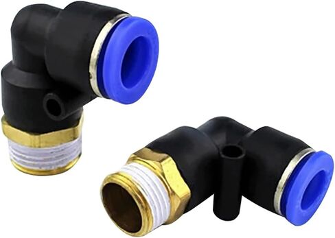 30Pcs PL Elbow 4-M5 6-M5 Straight Air Connector Pneumatic Fitting Quick Fittings 1/8" 1/4" 3/8" 1/2" Male Thread Push In(PL8-04) in Saudi Arabia