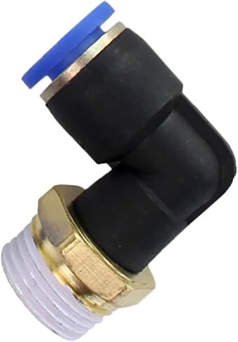 30Pcs PL Elbow 4-M5 6-M5 Straight Air Connector Pneumatic Fitting Quick Fittings 1/8" 1/4" 3/8" 1/2" Male Thread Push In(PL8-04) in Saudi Arabia