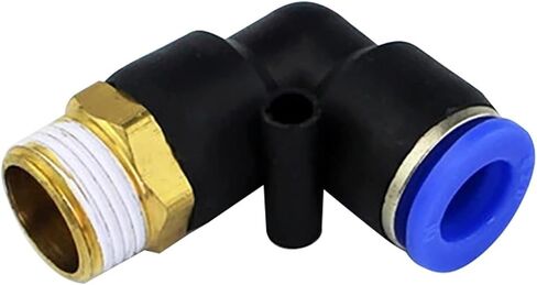 30Pcs PL Elbow 4-M5 6-M5 Straight Air Connector Pneumatic Fitting Quick Fittings 1/8" 1/4" 3/8" 1/2" Male Thread Push In(PL8-04) in Saudi Arabia