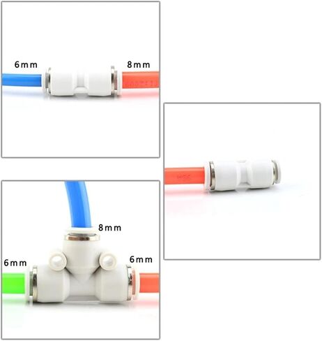 10Pcs Pneumatic Reducer Connectors Premium for Cylinder Unequal Joint Quick Push In Hose Fitting 6mm 8mm 10mm Pneumatic Parts(PW8-4) in Saudi Arabia