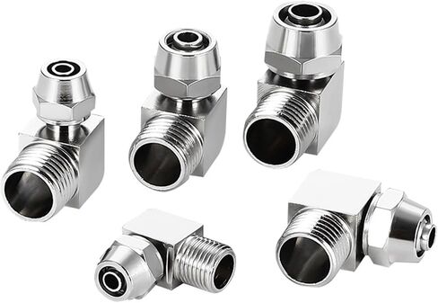 10Pcs Pneumatic Fittings Quick Twist Threaded Elbow Nickel Plated Copper Air Connector KLL4/6-M5,KLL4-01,KLL6-02,KLL8-01,KLL8-02(KLL10-02) in Saudi Arabia