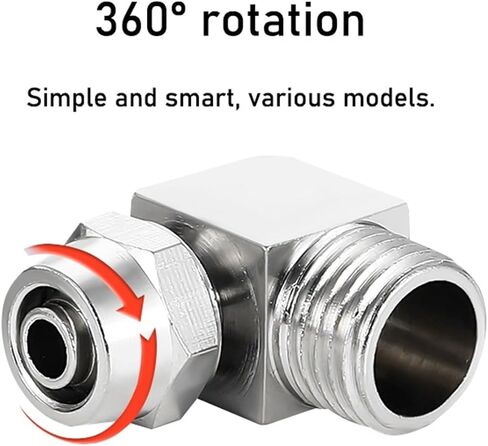 10Pcs Pneumatic Fittings Quick Twist Threaded Elbow Nickel Plated Copper Air Connector KLL4/6-M5,KLL4-01,KLL6-02,KLL8-01,KLL8-02(KLL10-02) in Saudi Arabia