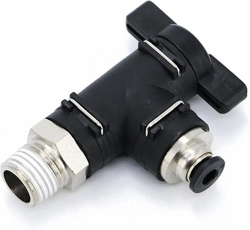 Hand Valve Throttle Tap BC BL Elbow Air Speed Control Adapter 6mm 8mm 10mm Male Thread PT 1/8 1/4 3/8 1/2 Black Pneumatic Valve(BUL6mm,01) in Saudi Arabia