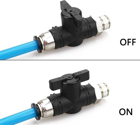 Hand Valve Throttle Tap BC BL Elbow Air Speed Control Adapter 6mm 8mm 10mm Male Thread PT 1/8 1/4 3/8 1/2 Black Pneumatic Valve(BUL6mm,01) in Saudi Arabia