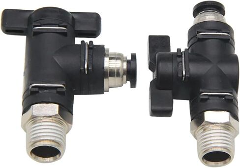 Hand Valve Throttle Tap BC BL Elbow Air Speed Control Adapter 6mm 8mm 10mm Male Thread PT 1/8 1/4 3/8 1/2 Black Pneumatic Valve(BUL6mm,01) in Saudi Arabia