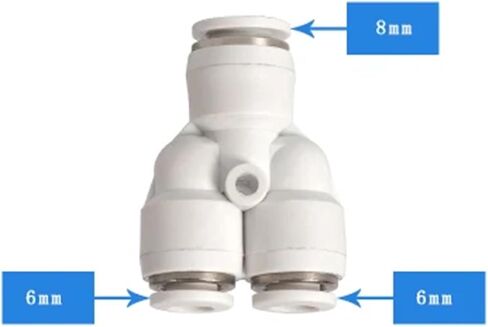10Pcs Pneumatic Reducer Connectors Premium for Cylinder Unequal Joint Quick Push In Hose Fitting 6mm 8mm 10mm Pneumatic Parts(PW8-4) in Saudi Arabia