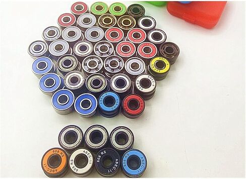 8pcs 608 تحمل سرعة الزلاجات داخل الخط عجلات السيراميك 608zz محمل التزلج على الجليد الأجزاء محامل التزلج الطويلة (8pc GCR15 ABEC9COLOR) in Saudi Arabia