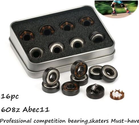 608 Ceramic 6 Ball Bearing for Professional Speed Skating Inline Skates Roller Bearing 608 Abec11 Skateboard Longboard Scooter in Saudi Arabia