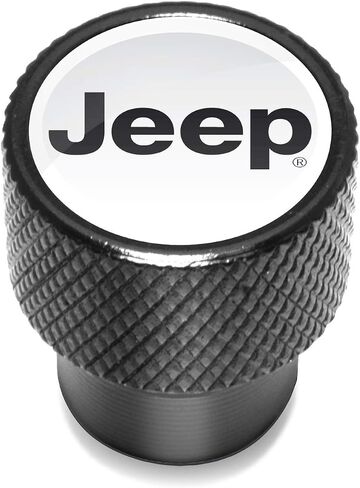 for Jeep in Black on Black Aluminum Tire Valve Stem Caps in Saudi Arabia