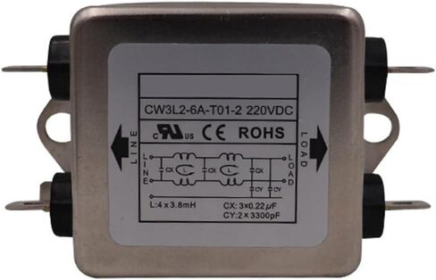 CW3L2 6A T 01 Power Filter Double Stage EMC مرحلة واحدة AC 220V تنقية in Saudi Arabia