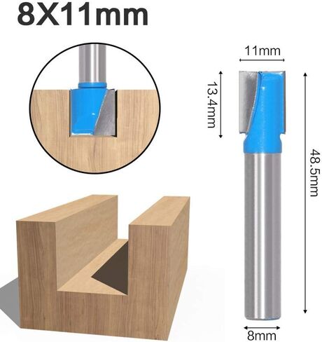 8mm Shank Cleaning Bottom Engraving Bit Solid Carbide End Mill CNC Milling Cutter For Wood Router Bit Woodworking Tools(19mm) in Saudi Arabia