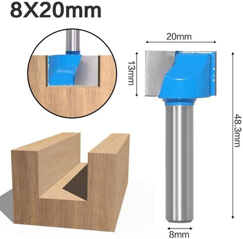 8mm Shank Cleaning Bottom Engraving Bit Solid Carbide End Mill CNC Milling Cutter For Wood Router Bit Woodworking Tools(19mm) in Saudi Arabia
