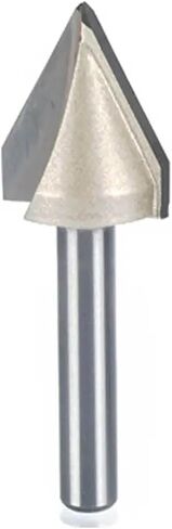 6.35mm 12.7mm Shank Tungsten Carbide V Bit 45 60 Degree 3D V-Shaped Engraving Router Bit CNC Woodworking Tool for Hardwood MDF Plywood(V00901) in Saudi Arabia