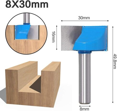 8mm Shank Cleaning Bottom Engraving Bit Solid Carbide End Mill CNC Milling Cutter For Wood Router Bit Woodworking Tools(19mm) in Saudi Arabia