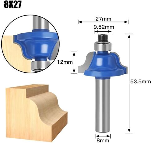 8mm Shank Edging and Molding Router Bit Medium CNC Tools Solid Carbide(8X25.4) in Saudi Arabia