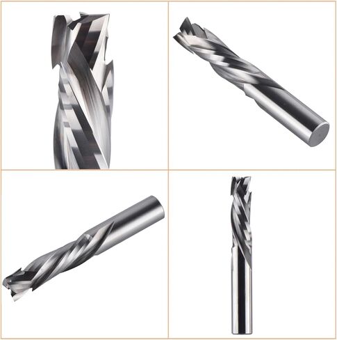 3.175mm 4mm 6mm shank compression Milling Cutter Woodwork Tour لأسفل قطع 3 Flutes Spiral CNC Tool Carbide And Mill Bits (SP3FC-D6.0-L25) in Saudi Arabia