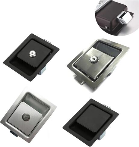 Square Cabinet Door Lock with Key Or Not for Electronical Box Car Truck Trunk Pickup Bus Accessories Rarelock MS215 1Pcs(Black) in Saudi Arabia