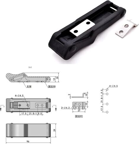 2pcs Cabinet Hasp Rubber for Industrial Electronical Cabinet Air Box Buckle Rarelock LK1009(609) in Saudi Arabia