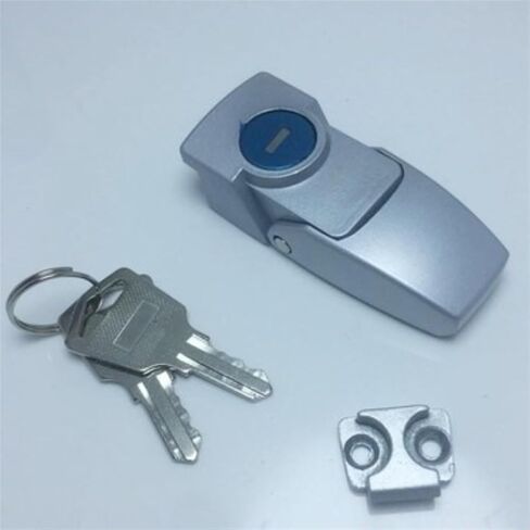 XJJ-DKS-1 زنك سبيكة تبديل قفل قفل HASP HASP قفل المزلاج قفل مشرق كروم/أسود مع/بدون مفتاح 1PCs (XJJ-DKS-2) in Saudi Arabia