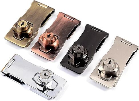 Hasp Lock for-Box Light-Box Electrical Box bag حقيبة عرض درج Diy Diy Rarelock JA10 1PCS (3inch Redbronzekeydi) in Kuwait