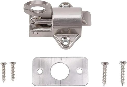 Door Bolt Latch Lock Zinc Alloy Window Gate Lock Automatic Pull Ring Lock Spring Bounce Door Bolt 46 * 50 * 44mm 1Pcs in Saudi Arabia