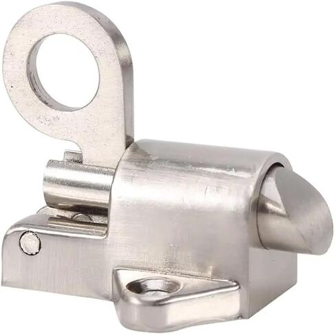 Door Bolt Latch Lock Zinc Alloy Window Gate Lock Automatic Pull Ring Lock Spring Bounce Door Bolt 46 * 50 * 44mm 1Pcs in Saudi Arabia