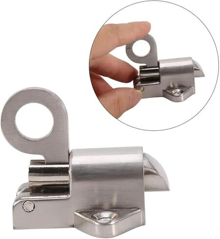 Door Bolt Latch Lock Zinc Alloy Window Gate Lock Automatic Pull Ring Lock Spring Bounce Door Bolt 46 * 50 * 44mm 1Pcs in Saudi Arabia