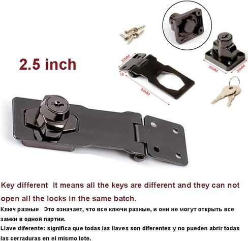 Hasp Lock for-Box Light-Box Electrical Box bag حقيبة عرض درج Diy Diy Rarelock JA10 1PCS (3inch Redbronzekeydi) in Kuwait