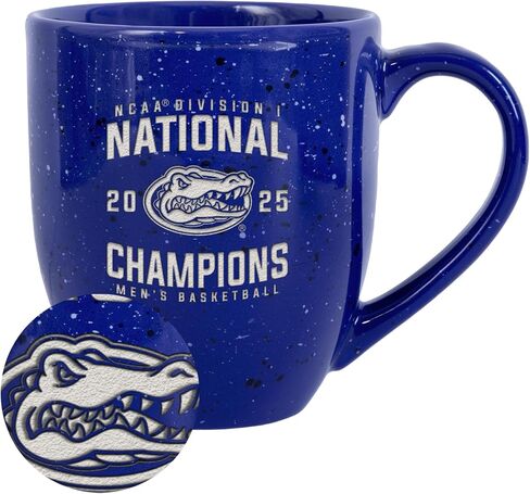 Rico Industries NCAA Florida Gators 2025 Men's Basketball National Champions 16 oz Team Color Laser Engraved Speckled Ceramic Coffee Mug in Saudi Arabia