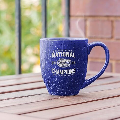 Rico Industries NCAA Florida Gators 2025 Men's Basketball National Champions 16 oz Team Color Laser Engraved Speckled Ceramic Coffee Mug in Saudi Arabia