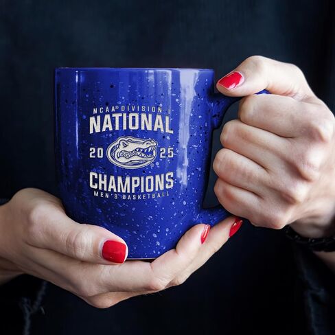Rico Industries NCAA Florida Gators 2025 Men's Basketball National Champions 16 oz Team Color Laser Engraved Speckled Ceramic Coffee Mug in Saudi Arabia