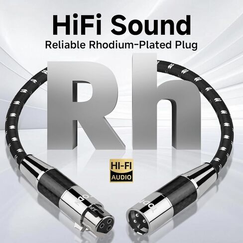 TODN A Pair Balanced XLR Cable for Audiophile, Professional XLR Mic Stereo Audio Cable with O-C-C Core, Dual Shielded for Live Sound/Studio (3ft/1m, 1 Pair) in Kuwait