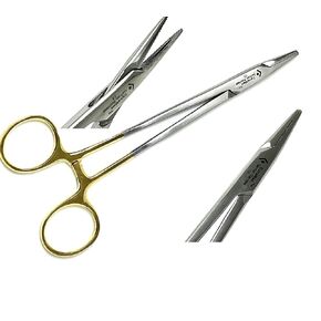 حامل إبرة Mayo Hegar المتميز مقاس 7 بوصات حامل إبرة Mayo Hegar المسنن مقبض ذهبي (Mayo HEGAR 6 "+7") in Kuwait