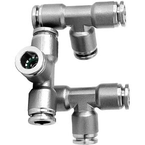 SAP PE-4 PE-6 SS304 pneumatic PE gas pipe quick insertion pneumatic Tee quick connector 304 Plug-in Gas Pipe Pneumatic jount(14x14mm) in Saudi Arabia