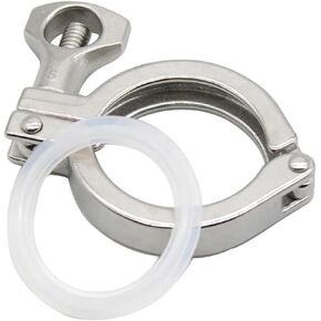 1/2 " - 4" TRI Clamp 25.4 50.5/64/77.5/91 106 119 مم طائرة OD SS304 من الفولاذ المقاوم للصدأ ثلاثي الالتصاق لخمر المنزل (5 قطعة ، 51 ملم فيرول 64_SS304) in Kuwait