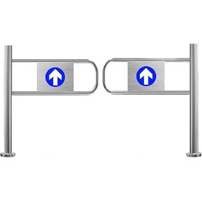 Stainless Steel Safety Swing Gate 90° - One-Way Design for Supermarkets, Factories & Parks - Durable Entrance Barrier (100×97 cm) in Kuwait