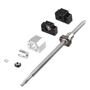 آلة التحكم في كرة الجوز المزدوجة جهاز SFU1605 Ball Screw C7 End+1605 Ball Nut+Nut Housing+BK/BF12 End Support+Coupler (SFU1605-450mm) in Kuwait