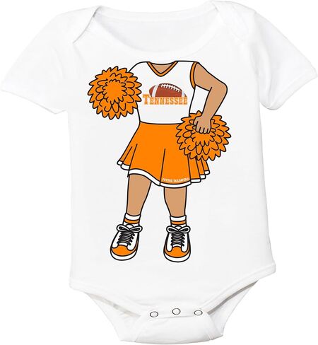 Cheerleader Heads Up! Infant-Toddler Bodysuit for Tennessee Fans in Saudi Arabia