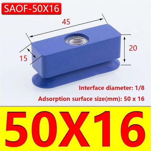 1Pcs Oval Vacuum Suction Cup Robot Accessories Powerful Suction Nozzles Suction Cup Connectors Industrial Pneumatic Accessories SAOF(SAOB-60X30) in Saudi Arabia