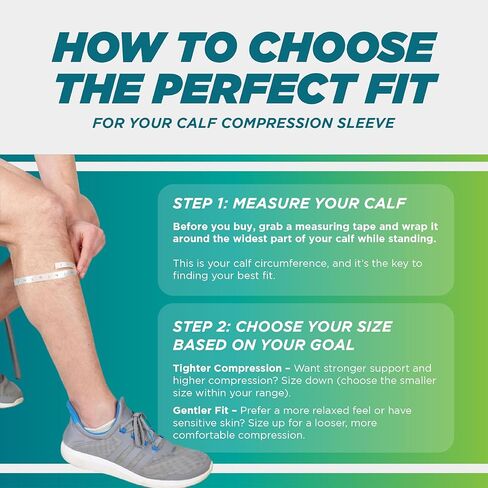 Calf Compression Sleeves For Men And Women - Leg Compression Sleeve - Footless Compression Socks for Runners, Shin Splints, Varicose Vein & Calf Pain Relief - Calf Brace For Running, Cycling, Travel in Saudi Arabia