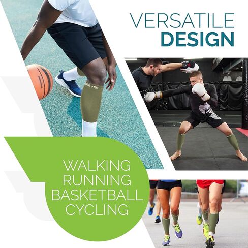 Calf Compression Sleeves For Men And Women - Leg Compression Sleeve - Footless Compression Socks for Runners, Shin Splints, Varicose Vein & Calf Pain Relief - Calf Brace For Running, Cycling, Travel in Saudi Arabia