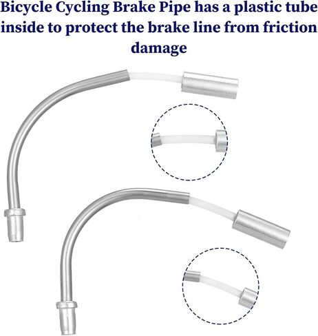 Bike V Brake Noodle Cable Guide Pipe Set, with 16 Pcs Bicycle Brake Cable Guide Pipe and 16 Pcs Rubber Boots for Mountain and Road Bike Accessories (90°and 120°) in Saudi Arabia