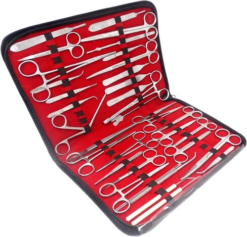 Premium A2ZSCILAB 157 Pieces Instruments Kit Veterinary Scissors Forceps Needle Holders Scalpel Handle, Stainless Steel All in One in Saudi Arabia