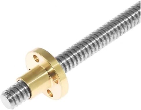 Metal Ball Screw nut T8 Lead Screw Rod Lead OD 8mm Pitch 2mm Lead 8mm Length 100mm-500mm with Brass Repair Nut(150mm) in Saudi Arabia