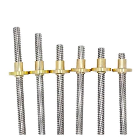 برغي الكرة المعدنية Nut T8 برغي الرصاص Thsl-300-8d قضيب شبه منحرف T8 خيط برغي الرصاص 8 ملم الطول 100 مم-1000 مم مع الجوز النحاسي (750 مم) in Saudi Arabia