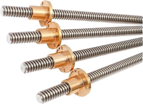 Metal Ball Screw nut T16 Lead Screw 100mm-600mm Lead 4mm Screw Large Lead Trapezoidal Screw 3D Printer Screw Stepp(600mm) in Saudi Arabia